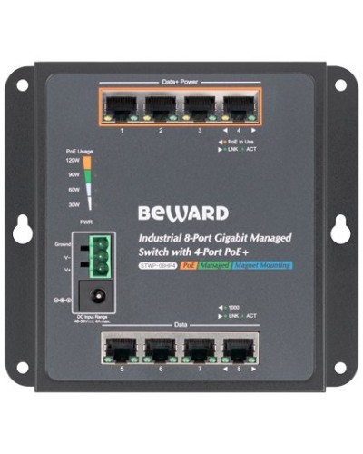 STWP-08HP4. Коммутатор 8-портовый. Beward в Нефтекамске