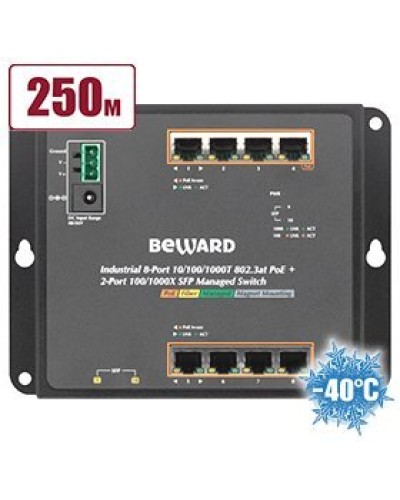 STWP-0802HP. Коммутатор 8-портовый. Beward в Нефтекамске