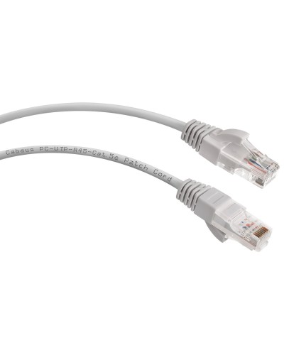 PC-UTP-RJ45-Cat.5e-0.15m-LSZH (9387c), серый. Патч-корд медный. CABEUS в Нефтекамске