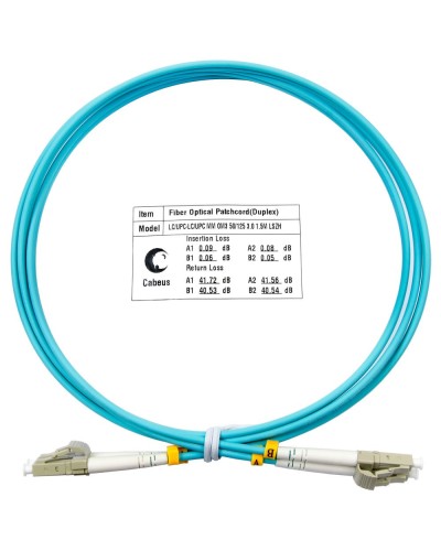 FOP-50-LC-LC-3m (7339c). Патч-корд оптический. CABEUS в Нефтекамске