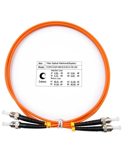 FOP-62-ST-ST-15m (7635c). Патч-корд оптический. CABEUS в Нефтекамске