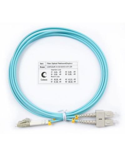 FOP-50-LC-SC-1m (7348c). Патч-корд оптический. CABEUS в Нефтекамске
