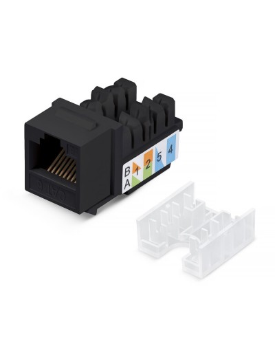 KJ-RJ45-Cat.6-90-SW-BK (10102c). Вставка Keystone Jack RJ-48. CABEUS в Нефтекамске