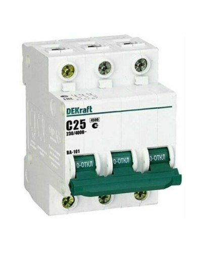ВА-101 3P 25А 4,5кА (11080DEK). Автоматический выключатель. DEKraft в Нефтекамске