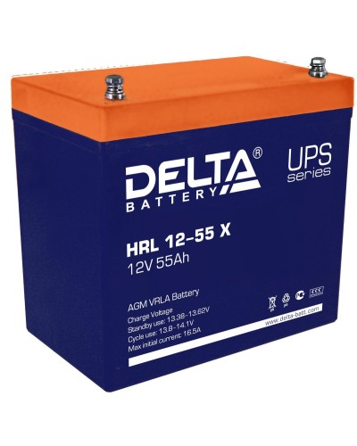 Delta HRL 12-55 X. Аккумулятор герметичный свинцово-кислотный. Delta в Нефтекамске