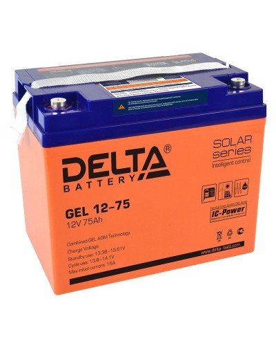 Delta GEL 12-75. Аккумулятор герметичный свинцово-кислотный. Delta в Нефтекамске