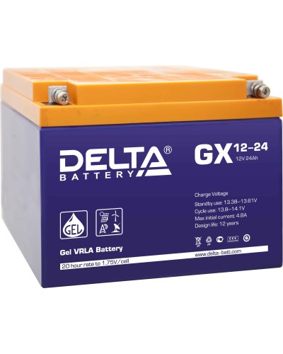 Delta GX 12-24. Аккумулятор герметичный свинцово-кислотный. Delta в Нефтекамске