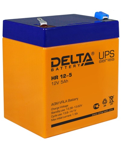 Delta HR 12-5. Аккумулятор герметичный свинцово-кислотный. Delta в Нефтекамске