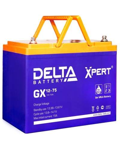Delta GX 12-75. Аккумулятор герметичный свинцово-кислотный. Delta в Нефтекамске
