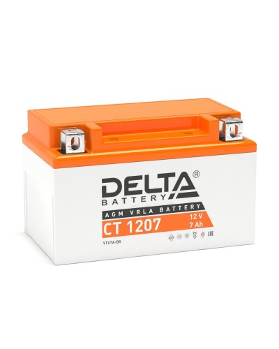Delta CT 1207. Аккумулятор герметичный свинцово-кислотный стартерный. Delta в Нефтекамске