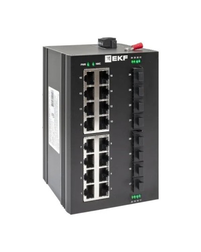 TSX-U-8GX/SFP-16GT. Промышленный неуправляемый коммутатор. EKF в Нефтекамске