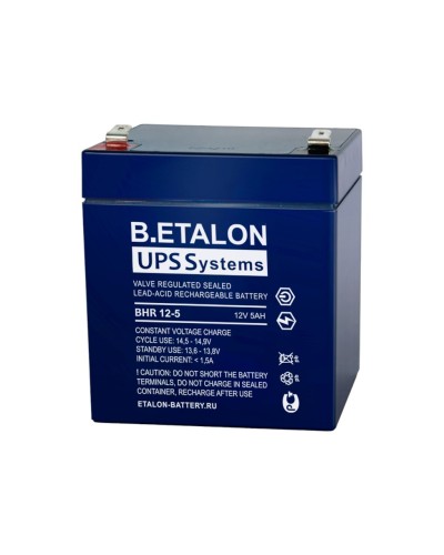 B.ETALON BHR 12-5. Аккумулятор герметичный свинцово-кислотный. ETALON в Нефтекамске