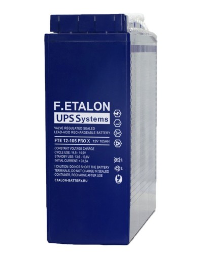 F.ETALON FTE 12-105 PRO X. Аккумулятор герметичный свинцово-кислотный. ETALON в Нефтекамске