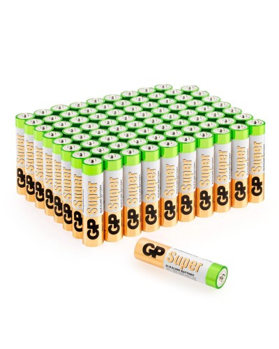GP Super Alkaline 24A AAA (GP 24A-2CRVS80), упак. 80 шт.. Алкалиновые батарейки. GP Batteries в Нефтекамске