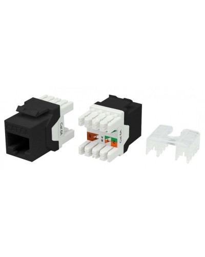 KJ8-8P8C-C6A-180-BK. Вставка Keystone Jack RJ-45. Hyperline в Нефтекамске