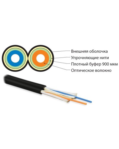 FO-D3-IN-50-2-LSZH-BK. Кабель волоконно-оптический многомодовый. Hyperline в Нефтекамске