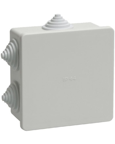 Коробка распаячная КМ41235 85х85х40 открытой проводки IP44 6 гермовводов серая (UKO11-085-085-040-K41-44). Коробка распаячная безгалогенная (HF). IEK в Нефтекамске