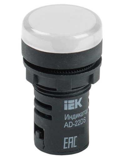 Лампа AD22DS (LED) матрица D22 мм 24В AC/DC белый (BLS10-ADDS-024-K01). Светосигнальный индикатор. IEK в Нефтекамске