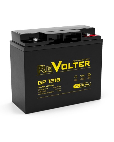 Revolter GP 1218. Аккумулятор автомобильный герметичный свинцово-кислотный. Revolter в Нефтекамске