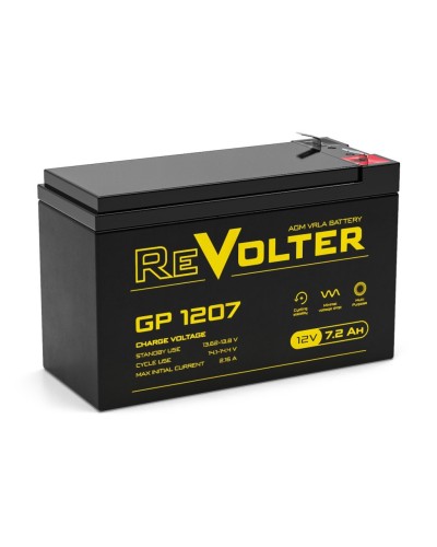 Revolter GP 1207. Аккумулятор автомобильный герметичный свинцово-кислотный. Revolter в Нефтекамске