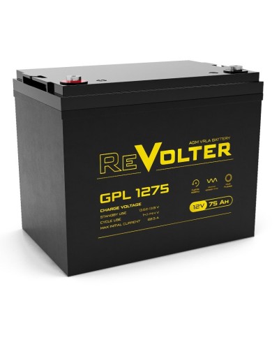 Revolter GPL 1275. Аккумулятор автомобильный герметичный свинцово-кислотный. Revolter в Нефтекамске