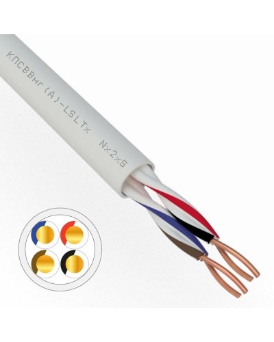 КПСВВнг(А)-LSLTx 2х2х0,75 REXANT (01-4876). Кабель для систем передачи данных пониженной пожароопасности c низким дымо- и газовыделением, с низкой токсичностью продуктов горения. Rexant в Нефтекамске
