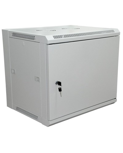 Шкаф телекоммуникационный 19 настенный 6U 600×450×370 мм (ШxГxВ) - передняя дверь металл, боковые стенки съемные (разобранный), RAL 7035 (04-2210). Шкаф телекоммуникационный 19 настенный 6U. Rexant в Нефтекамске