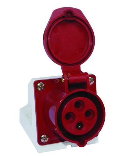Розетка 124 стационарная 3Р+РЕ 32А 380В IP44 (SQ0602-0005). Розетка. TDM ЕLECTRIC в Нефтекамске