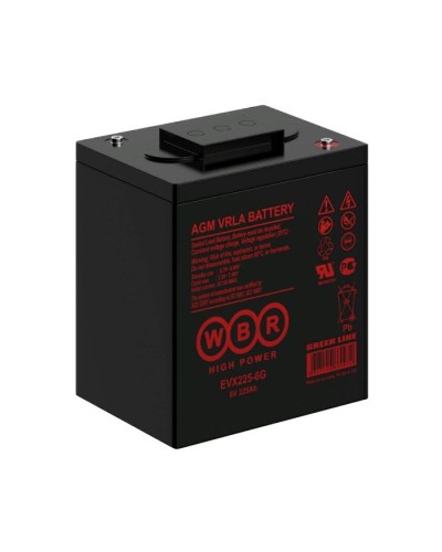 WBR EVX225-6G. Аккумулятор герметичный свинцово-кислотный. WBR в Нефтекамске