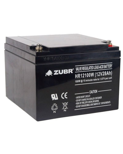 ZUBR HR 12100W (12V, 28Ah). Аккумулятор герметичный свинцово-кислотный. ZUBR в Нефтекамске