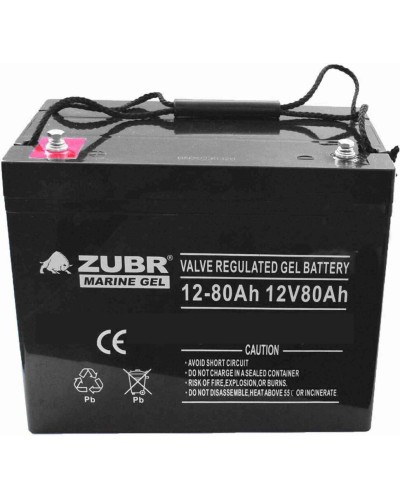ZUBR MARINE GEL NPG 12-80 (12V, 80Ah). Аккумулятор герметичный свинцово-кислотный. ZUBR в Нефтекамске