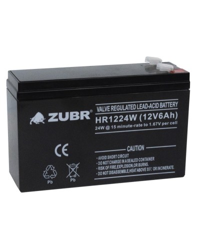 ZUBR HR 1224W (12V, 6Ah). Аккумулятор герметичный свинцово-кислотный. ZUBR в Нефтекамске