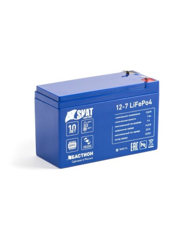 Skat i-Battery 12-7 LiFePo4 (645). Li-Ion аккумулятор. Бастион в Нефтекамске