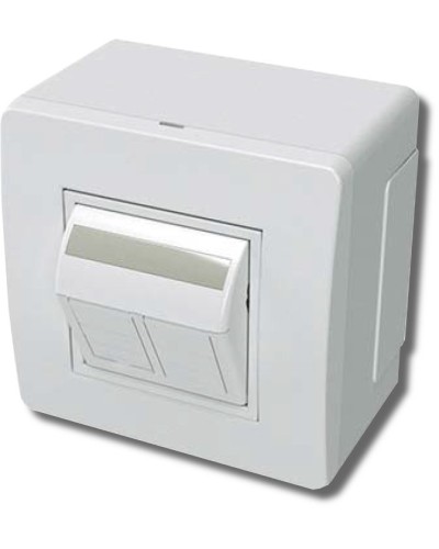 Коробка в сборе с 2 розетками RJ45, кат.5е, белая (10656): Коробка в сборе в Нефтекамске