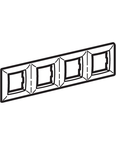 Рамка на 2+2+2+2 модуля (четырехместная), белая (75014W): Рамка четырехместная, Brava в Нефтекамске