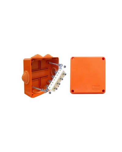 Коробка JBS100 100х100х55, 6 вых., 4P (0,15…4мм²) (43147HF): Коробка монтажная, огнестойкая, без галогена в Нефтекамске