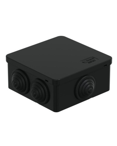 Коробка JBS101 100х100х55, 6 вых., IP55, черная (44037BL-1). Коробка монтажная. Экопласт в Нефтекамске
