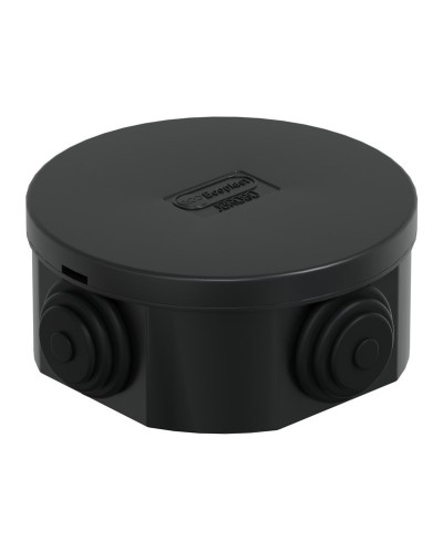 Коробка JBR080 D=80х40, 4 вых., IP44, черная (44005BL-1). Коробка монтажная. Экопласт в Нефтекамске