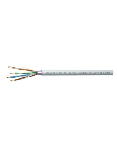 СПЕЦЛАН F/UTP Cat 5e PVC 4х2х0,52. Кабель «витая пара» (LAN) для структурированных систем связи. Спецкабель в Нефтекамске